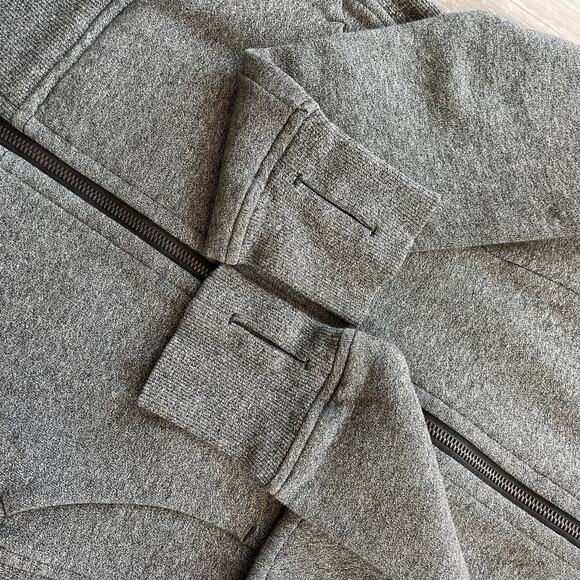 Lululemon Heathered speckled Black Scuba Sull-zip Hoodie Size 6 Gym Active Wear - Picture 5 of 9
